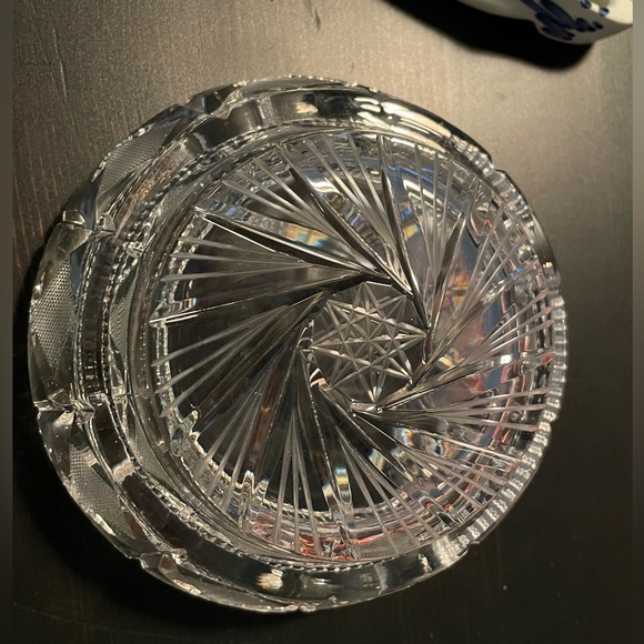 vintage porcelain dutch clog - delft holland - and crystal ashtray - Picture 7 of 8